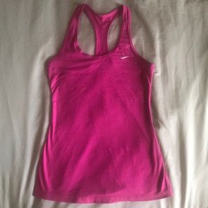 Nike pink fitted tank top